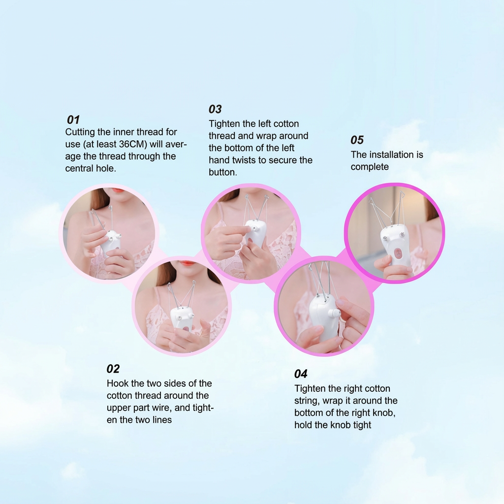 Butterfly Design Electric Threading Epilator – Facial Hair Remover Machine